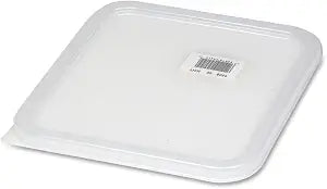 Rubbermaid Commercial Products Large Lid For 2/4/6/8 Qt. Plastic Space Saving Square Food Storage Container, White, Lid for Kitchen/Restaurant/Cafeteria for Wet/Dry Food Storage