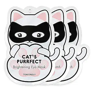 TONYMOLY Cats Purrfect Under Eye Patches - Hydrating, De-Puffing, 3ct