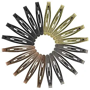Oval Metal Hair Clips, Funtopia 40 Pcs 2.4" Snap Hair Clips Barrettes