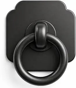 trust4care 4-Pack Matte Black Bifold Closet Door Cabinet Ring Pull Knobs