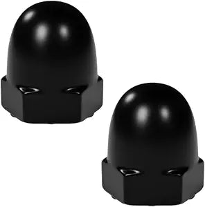 2Pcs Ceramic Toilet Bolt Covers Easy to Install Elegant Toilet Bowl Bolt for Bathroom, Black