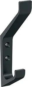 Amerock Emerge Double Prong Matte Black Wall-Mounted Hook