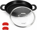 Vinchef 13in Nonstick Grill Pan with Lid