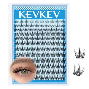 KEVKEV Fairy Lash Clusters 120pcs Manga Lash Clusters Natural Wispy Eyelash Clusters Ultra-Thin Band Anime Spiky Lashes DIY Lash Extensions (Fairy04, 8-18mix)