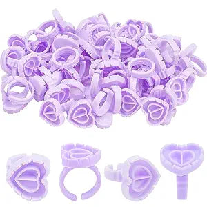200pcs Disposable Plastic Eyelash Flower Glue Ring
