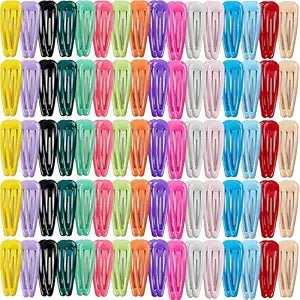 YOOHUA 160PCS Colorful Metal Snap Hair Clips, 2 Inch Barrettes Hair Accessories for Girls Toddlers Teens Women, Birthday Mothers Day Gifts