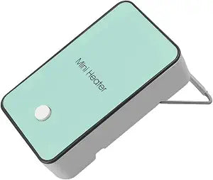 Mini Electric Heater with Adjustable Tilt Bracket, 3S Fast Heating for Bedroom Office Desk, Quiet 40dB Operation, Overheat Protection, Cyan, 110V US Plug