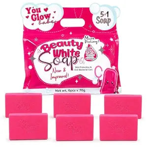 Beauty White Soap (70g x 6 Bars) New & Improved Formula