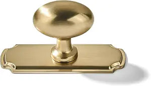 khtumeware 10 Pack Champagne Bronze Cabinet knobs with blackplate Solid Heavy Duty Bifold Closet Door Knobs with Backplate Hardware for Kitchen Bathroom and Dressing Table