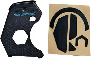 Back Counterweight Cover and Mouse Feet Replacement for Logitech G502 Lightspeed Wireless Gaming Mouse Black