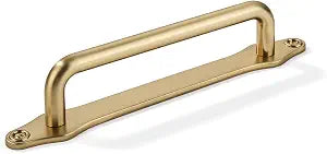 khtumeware 5 Pack 5 Inch Hole Center Champagen Bronze Cabinet Pull with Backplate Solid Heavy Duty Handles with Backplate Cabinet Pulls for Drawer Kitchen Improvement Hardware