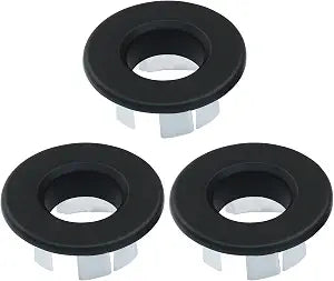 Waziaqoc Sink Overflow Cover, Black, 3-Pack