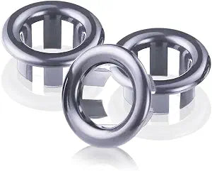SKYPIA 3x Bathroom Kitchen Sink Hole Round Overflow Cover Basin Tidy Insert Spares (Single)