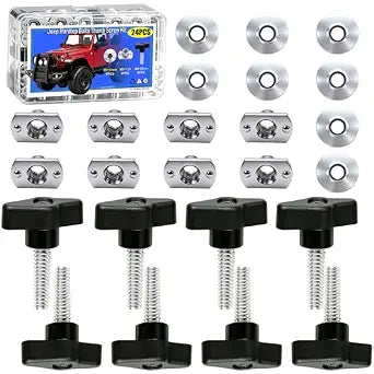 Universal Hard Top Bolts Thumb Screw Kit, Quick Removal Fastener for Jeep Wrangler YJ TJ JK Unlimited Sahara Rubicon (Pack of 8)