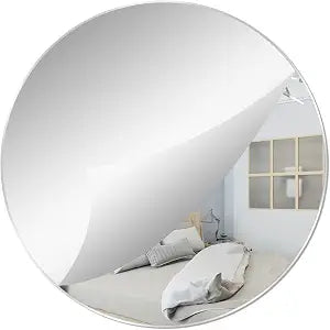 7.87" Round Acrylic Mirror Tile, 0.06" Thick Plastic Wall Mirror