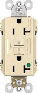 Legrand radiant 20 Amp Hospital Grade GFCI Duplex Outlet Ivory 1 Pack
