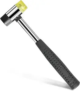25mm Dual Head Nylon Rubber Hammer - Multipurpose Doublesided Lightweight