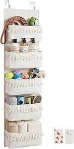 Over The Door Organizer, Pet Supplies Hanging Storage Rack, Beige
