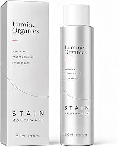 Lumine Organics Mouthwash, Hydrogen Peroxide Mouth Rinse Refreshing Mint Flavor, Helps Rinse Away Everyday Surface Stains 6.76 fl oz