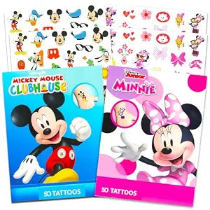 Disney Mickey and Minnie Temporary Tattoos Party Favors Pack Bundle