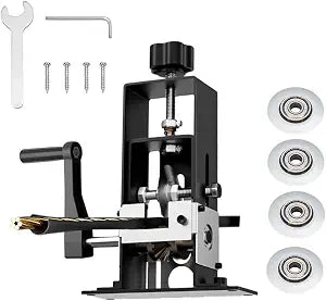 Wire Stripping Machine, 0.06"-1" Manual Wire Stripper Machine, Drill Powered Hand Crank Wire Stripper with Replacement Blades, Wire Stripping Machine for Scrap Copper Recycling DIY