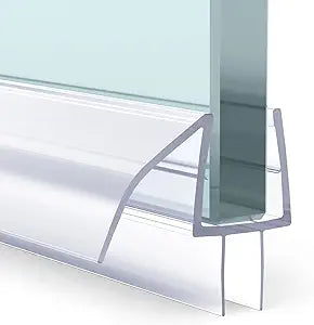 AmazerBath 3-Pack 15.75" Shower Door Bottom Seal for 3/8"(10mm) Glass - 3 Section Segmented Shower Installation Kit Frameless Glass Door Seal Strip