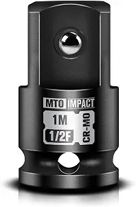 MTO 1/2" Female to 1" Male Impact Socket Adapter, 1/2-Inch Impact Socket Adapter, Chrome Molybdenum Alloy Steel, for Impact Wrench & Ratchet Use