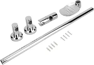 Stainless Steel Lift Type Shower Slide Bar for Bathroom with Adjustable Handheld Shower Holder and Soap Dish Suction Cup Mount, NOENNULLgsuk26qy8n