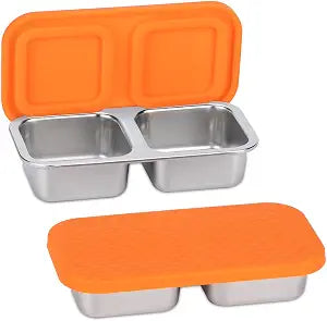DOSEWART 2-Compartment Stainless Steel Snack Containers