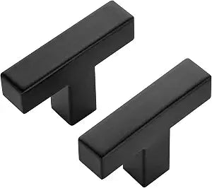 Ravinte 10 Pack Black Square Bar Cabinet Knobs 2 Inch Kitchen Handles