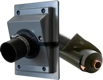 HVAC Wall Penetration & Line-Set Cover Kit, Split AC Line-Set Wall Cover Kit with A Soft Gasket, HVAC Walls Penetration Cover for Indoor & Outdoor Air Conditioner (Grey+protective cloth)
