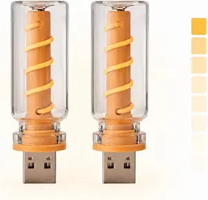LED USB Night Light, 2 PCS Car Lamp with Touch Dimmer for Interior Lights