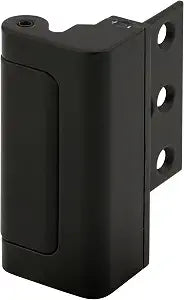 Prime-Line Door Reinforcement Lock, 3 in. Stop, Matte Black