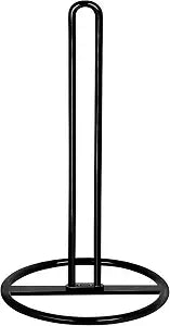 Paper Towel Holder Countertop, OBODING, Kitchen Paper Towel Stand Holder for Kitchen Organization and Storage, Paper Towel Holders for Standard and Large Size Rolls (Black)