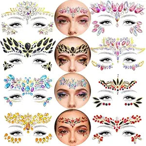Face Jewels for Women,Mermaid Face Gems For Kids Rave Festival