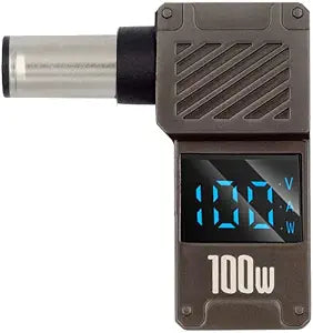 Xiwai USB-C PD 65W Charge Adapter Type-C Input to DC 7.4x5.0mm Barrel Jack Plug Smart LED Digital Display 100W Output 20V 5A Charger Connector Compatible with HP Laptop