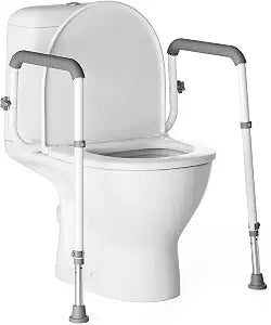 Loyoda Toilet Safety Rail, Adjustable Height & Width, 350 lbs for Seniors