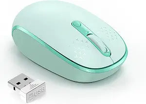 TECKNET Compact Ambidextrous Wireless Mouse for Laptop Mint Green