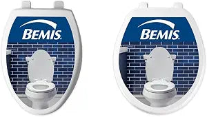 BEMIS Toilet Seats, 170K ELONGATED & 70K ROUND, Plastic, White