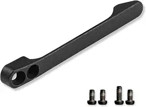 CIVIVI Titanium Pocket Clip with 2 Pairs Titanium Screws T003D (Black)