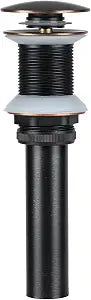 Vessel Sink Drain, Bathroom Pop-Up Drain Without Overflow, Oil Rubbed Bronze