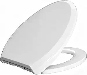 Soft Close Elongated Toilet Seat Oval White