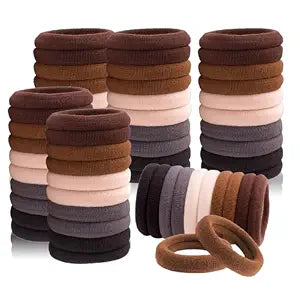 Hair Ties for No Damage, 100 PCS Soft Seamless Cotton