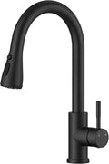 VFAUOSIT Black Kitchen Faucet with Pull Down Sprayer, High Arc Design