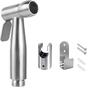 Handheld Bidet Sprayer,Toilet Sprayer/Hand-held Stainless Steel with Hook, Easy to Install, for Personal Hygiene and Bedpan WC