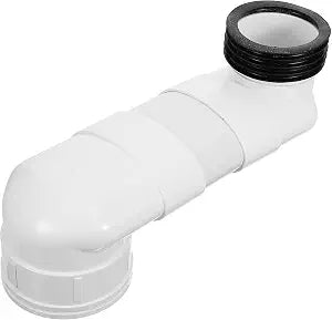 Uonlytech Toilet Shifter Kit 13.77X6.88X4.92In Toilet Drain Pipe Connector with 2 Curved Connectors and Tube for Easy Installation Bathroom Drainage Accessory Preventing Clogs