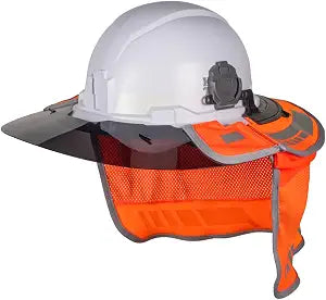 Klein Tools Flame-Resistant Full-Brim Sombrero, Outdoor Sun Hat with Neck Shade, Hard Hat Accessory
