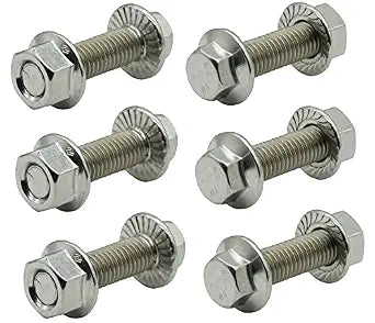 Stainless Steel Flange Screws, Flange Bolts, Exhaust Manifold Hardware Kit (Bolts&Nuts) M10X1.5-35mm (6-Pack)
