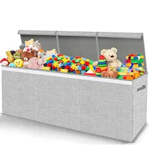 Pantryily Extra Large Toy Box with Lid Foldable Plush Toy Organizer Chest