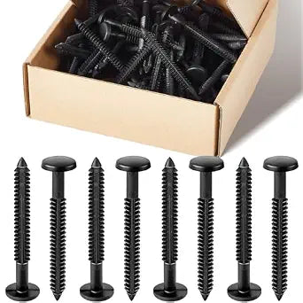 Blulu 18 Pcs Shutter Fasteners 3 Inch Vinyl Panel Pegs,Black
